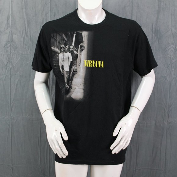Nirvana Shirt - Classic Brick Wall Photo Graphic - Men's Extra Large - Picture 3 of 7